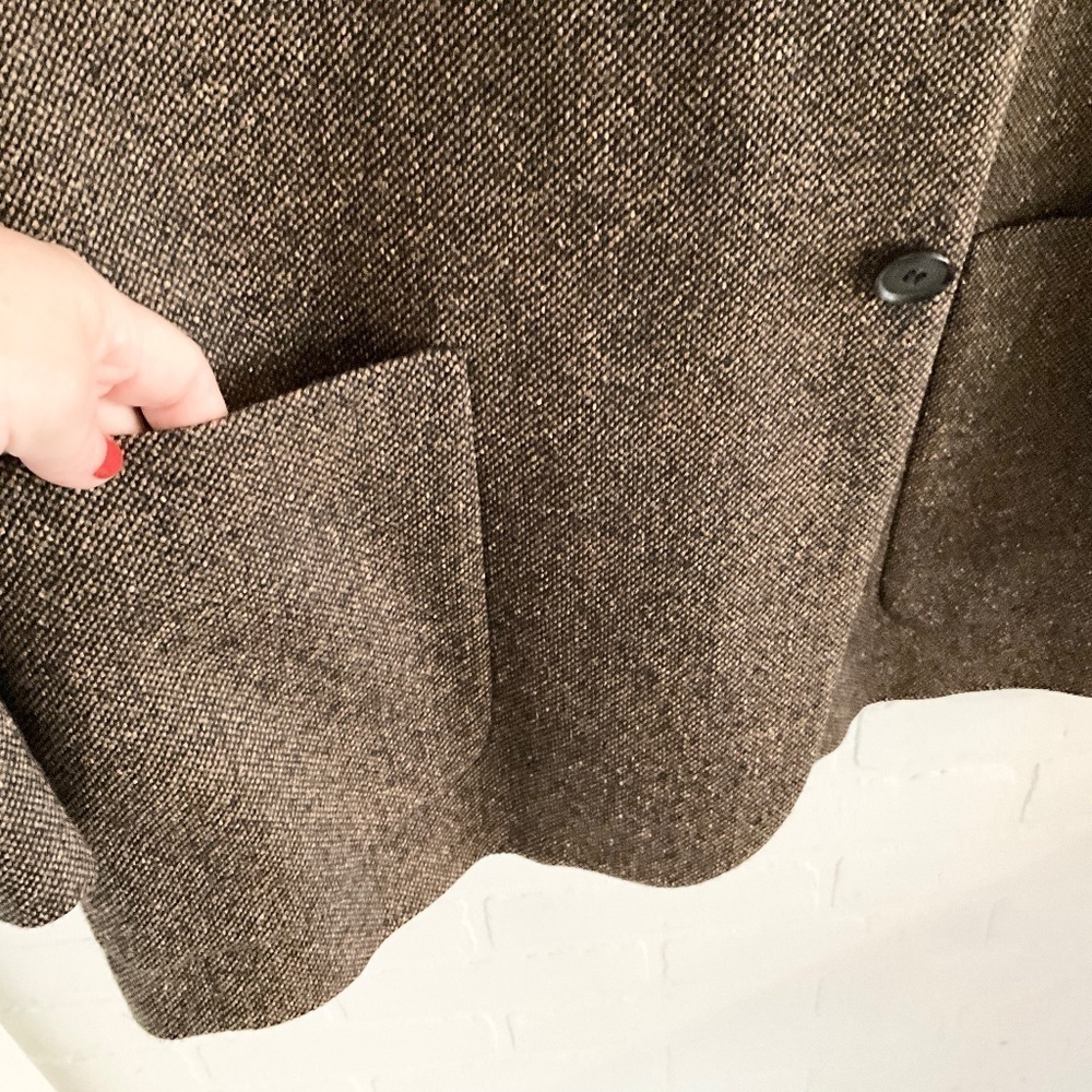 Hugo Boss Sirrah Silk Wool Tweed Blazer Quiet Luxury Hazelnut Brown US 48L - Picture 8 of 16